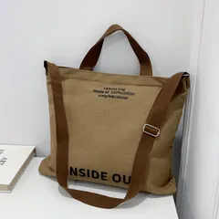 大きめトートバッグショルダーバッグ（コーヒー）カジュアル布バッグ021