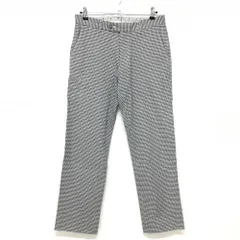 【美品】アシュワース パンツ 白×ネイビー系 ギンガムチェック ストレッチ  メンズ 82 ゴルフウェア ASHWORTHのサムネイル