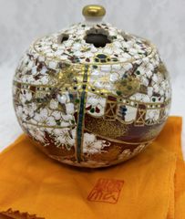 美品 丈夫窯 京清水焼 加藤丈尋作 「飾り壺」 エクセルヒューマン社