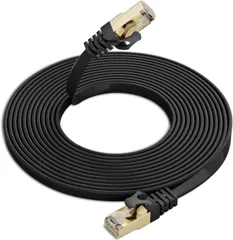 CAT8 フラット LANケーブル 3M イーサネットケーブル 薄型 40Gbps/2000MHz超光速ランケーブル PoE給電 カテゴリ8ネットワークケーブル FTPシールド有線lanケーブル 金メッキRJ45 防水インタネットケーブル モデム ルータ PS