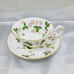 A【WEDGWOOD】ウェッジウッド ティーカップ＆ソーサー ワイルド ストロベリー