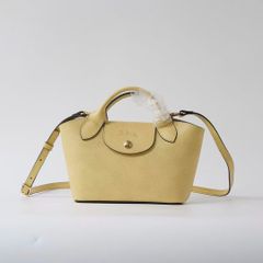 美品 直営店購入 ロンシャン エピュレ S バケットバッグ イエロー