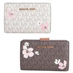 マイケルコース MICHAEL KORS 二つ折り財布 ジェット セット トラベル ビルフォールド ジップ コンパクトウォレット ミディアム MKシグネチャー レディース 35s4gtvf8i