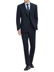 [YAYOKYA] スーツ メンズ 3点 上下セット ビジネススーツ 2つボタン 就職 フォーマル 礼服 結婚式 喪服 無地 大きいサイズ スリム オールシーズン対応 無地 M-6XL