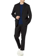 [アトリエサンロクゴ] カジュアルスーツ 着心地良好 伸縮性 ストレッチ セットアップ 2点セット 上下セット ジャケット スラックス 無地 2つボタン 就職スーツ パーティー カジュアル セットアップスーツ メンズ