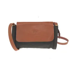 IL BISONTE イルビゾンテ ショルダーバッグ  キャンバス×レザー    ブラウン ユニセックス / 240001168378