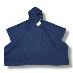 参考上代39600円 未使用品 ENGINEERED GARMENTS 21AW Fake Melton フェイクメルトンポンチョ フリース エンジニアードガーメンツ ネイビー F 2090M04