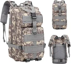 HSE金丸商店 リュック バックパック 大容量 登山 アウトドア 旅行 サバイバル 防水 ミリタリー (ACU,  30L)