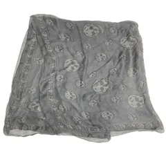 美品　Alexander McQueen　スカル　グレー　マルチ　大判スカーフ 2025年最新】ALEXANDER MCQUEEN スカルスカーフの人気アイテム - メルカリ