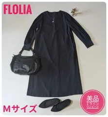 【美品】フロリア　プリーツスリーブＩラインワンピース　オケージョン　セレモニー　洗える　ネイビー　Ｍサイズ