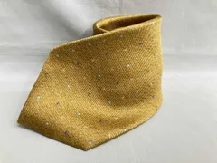 BVLGARIブルガリ ネクタイ 総柄 イエロー系 シルク100% メンズ ブランド小物