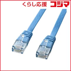 【 新品 未開封 】   サンワサプライ LANケーブル ライトブルー [10m /カテゴリー6 /フラット] KB-FL6-10LBN 未使用 送料無料