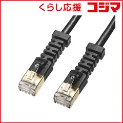 【 新品 未開封 】 サンワサプライ 4方向固定CAT6A STP LANケーブル KB-T6ASYL-01BK 未使用 送料無料