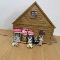 E/【初期/初代】シルバニアファミリー　わたウサギファミリー/はじめてのシルバニア/家具セット