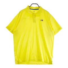 サイズ：4XL UNDER ARMOUR アンダーアーマー  半袖ポロシャツ  イエロー系 [240101549765] ゴルフウェア メンズ ストスト