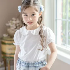 【スカラップ半袖】カットソーブラウス キッズ YUP12 キャサリンコテージ