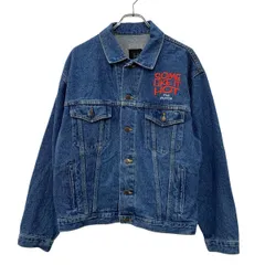 i/d デニムジャケット M インディゴブルー ボタン 胸ポケット 刺繍ロゴ コットン100% ジージャン デニム アメカジ 春物 a710-7008