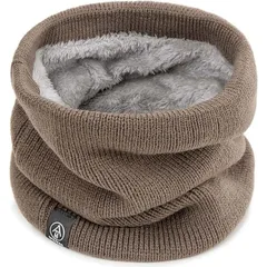 ベージュ ニット ネックウォーマー マフラー 通勤 通学 アウトドア キャンプ