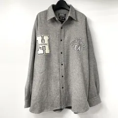 【中古】HYSTERIC GLAMOUR× WIND AND SEA ネルシャツ サイズXL グレー ヒステリックグラマー×ウィンダンシー[17]