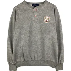 古着 ラルフローレン Ralph Lauren ヘンリーネック ワンポイントロゴスウェットシャツ トレーナー メンズM相当/eaa591596