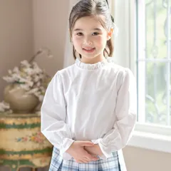 【スタンドカラー長袖】カットソーブラウス キッズ YUP12 キャサリンコテージ