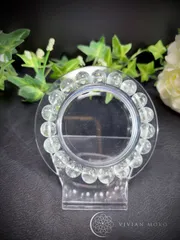 💎天然石   レア✨🌈虹あり✨️グリーンアゼツライト  （透明度抜群）    ブレスレット   レディース＆メンズ     E625