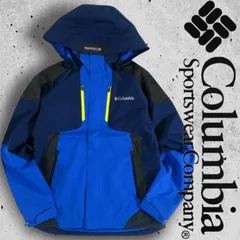 Columbia Sportswear コロンビア スポーツウェア アウトドアウェア 切替デザイン フルジップ フーデッド ジャケット ブルゾン マウンテンパーカー トレーニングウェア YMG006 ネイビー×ブルー 90(S)▲031▼30525h12