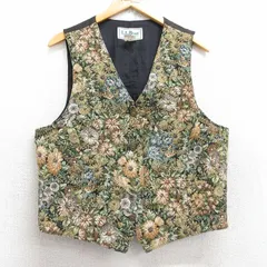 古着 エルエルビーン LLBEAN ベスト レディース 80s 花柄 ゴブラン織り 緑系他 グリーン 25nov01 中古 アウターのサムネイル