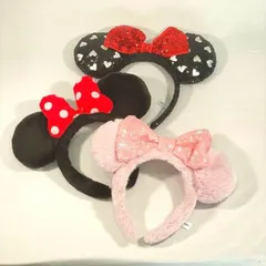 【美品】東京ディズニー Disney カチューシャ 3点セット　ミニー