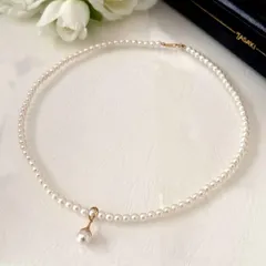 427【タサキ】K18 ネックレス　パール　約4.1〜7.0mm