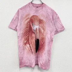 古着 used　THE MOUNTAIN　ザマウンテン　半袖プリントTシャツ　アニマルT　タイダイ　ピンク　Ｍサイズ