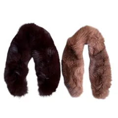 RE244 SAGA FOX サガフォックス リアルファー ティペット ストール 2点セット ブラウン＆ボルドー 高級毛皮 ショール