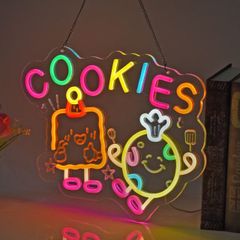 オリジナル ネオンサイン とろける笑顔 イエロー LEDネオン看板 黄色