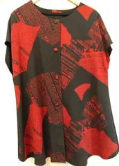 M7　詩仙堂　シセンドウ　トップス　ベスト　和柄　日本製　ゆったり　縮緬　ちりめん　家で洗える　シワになりにくい