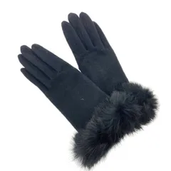 gloves グローブ ファー付き手袋  フェルト/ブラック/素材タグ無し    ブラック レディース / 240001168944