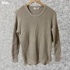 Sim. ベージュ ニットセーター 長袖 Mサイズ