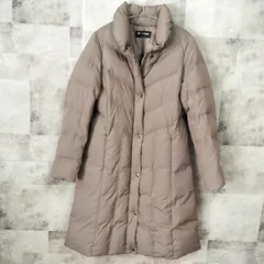 【極美品】東京スタイル cojana sports　グレージュ ダウンコート　サイズ9 М相当　Aライン　ウエスト調整可能　ロングダウン