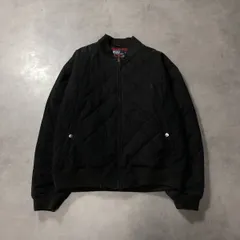 GQ3990◇Polo by Ralph Lauren : キルティングジャケット◇L◇黒 ポロ ラルフローレン MA-1