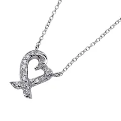 ティファニー TIFFANY&Co. ネックレス レディース ブランド PT950 ダイヤモンド パロマピカソ ラビングハート プラチナ ジュエリー 磨き済み【中古】