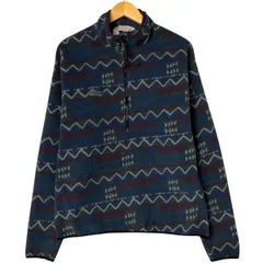 古着 90年代 コロンビア Columbia 白タグ 総柄 ハーフジップ フリースプルオーバー USA製 メンズL相当 ヴィンテージ/eaa556983