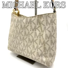 マイケルコース ショルダーバッグ ホワイト PVC 斜め掛け 変色あり MICHAEL KORS Crossbody Shoulder Bag