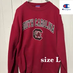 【古着】champion(チャンピオン)スウェット L 赤 トレーナー USA製 カレッジ サウスカロライナ大学 アメカジ