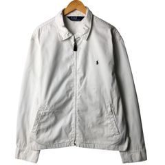 90s ラルフローレン Ralph Lauren スイングトップ L アイボリー - メルカリ
