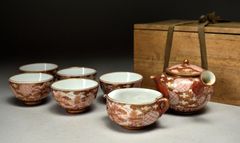 蔵A3677】輪島塗 蒔絵菊花文 吸物椀 汁椀 五客 共箱 - メルカリ