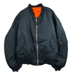 稀少XXL 90s USA製 ALPHA MA-1 フライトジャケット ネイビー - メルカリ