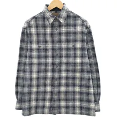 古着 90~00年代 セントジョンズベイ ST. JHON'S BAY 長袖 ヘビーネルチェックシャツ ボックスシャツ メンズS相当 ヴィンテージ/eaa419915