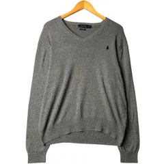 古着 ラルフローレン Ralph Lauren Vネック ピマコットンニットセーター メンズL相当 ヴィンテージ/eaa419472