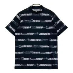 サイズ：4 PEARLY GATES パーリーゲイツ 2025年 ハイネック 半袖Tシャツ ロゴ総柄 ブラック系 [240101496470] ゴルフウェア メンズ ストスト