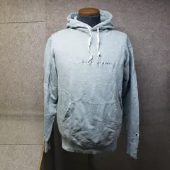 Champion（チャンピオン）刺繍ロゴ プルオーバーパーカー グレー系 表記サイズ：M　y7011i
