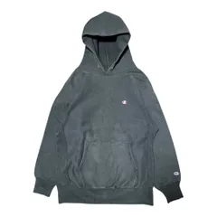 【USA製】90s チャンピオン champion RW リバース スウェット パーカー 刺繍タグ　大きいサイズ 黒 アメカジ (XXLサイズ)